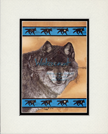 Wolf Clan Sister Matted Print